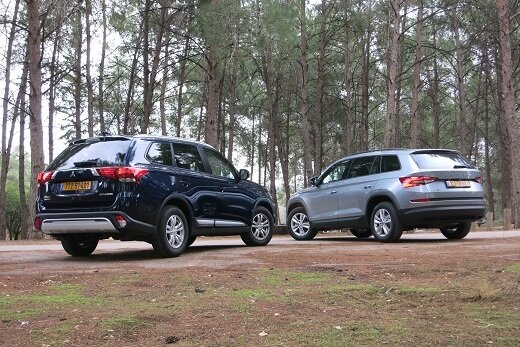 השוואתי סקודה קודיאק מול מיצובישי אאוטלנדר